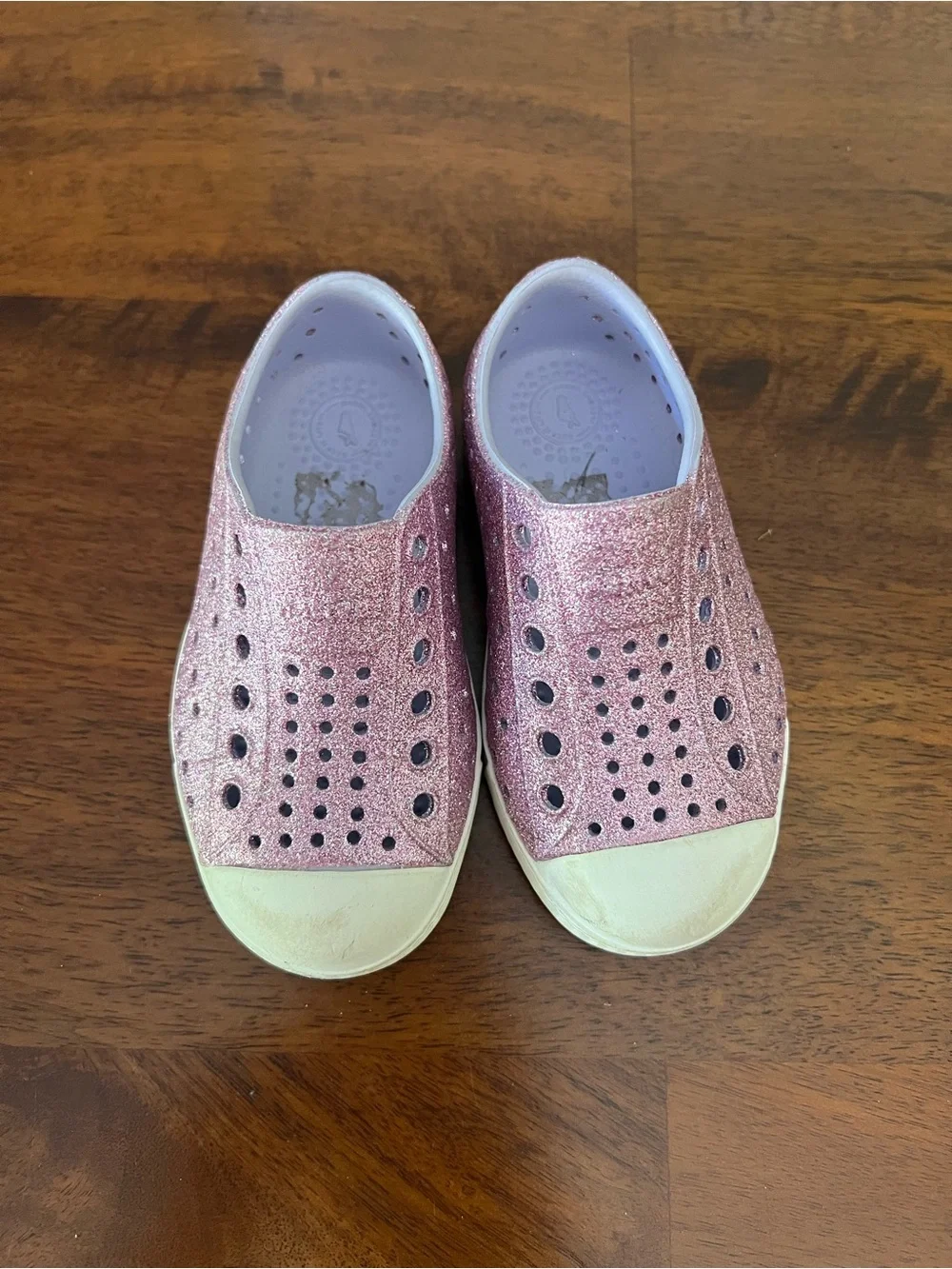 Native Shoes Kids Purple Glitter Slip-On Jefferson